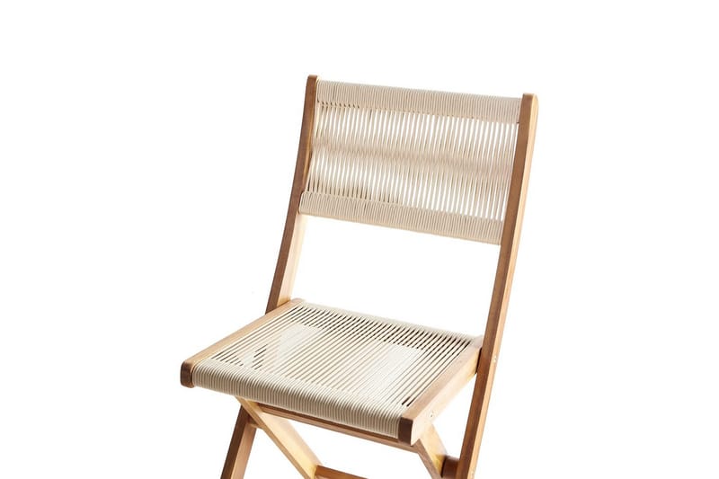 Hagestol Prossedi sett av 2 Beige/lyst tre - Beige/lyst tre - Hagemøbler & utemiljø - Balkong & terrasse - Balkongmøbler - Balkongstoler