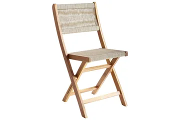 Hagestol Prossedi sett av 2 Beige/lyst tre - Beige/lyst tre - Hagemøbler & utemiljø - Balkong & terrasse - Balkongmøbler - Balkongstoler