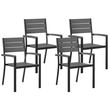 Hagestoler sett av 4 Prato - Hagemøbler & utemiljø - Balkong & terrasse - Balkongmøbler - Balkongstoler