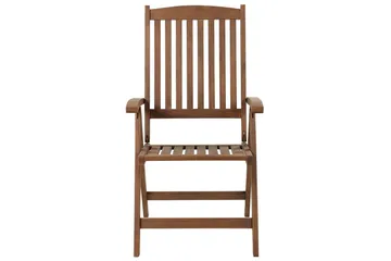 Hopfällbar möbeluppsättning Beliani Amantea Dark wood - Hagemøbler & utemiljø - Balkong & terrasse - Balkongmøbler - Balkongstoler