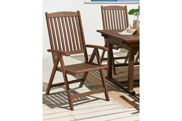 Hopfällbar möbeluppsättning Beliani Amantea Dark wood - Hagemøbler & utemiljø - Balkong & terrasse - Balkongmøbler - Balkongstoler