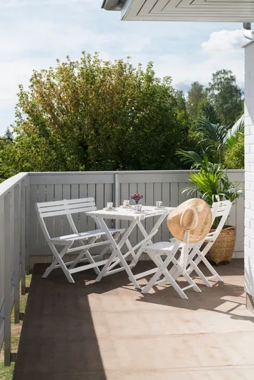 Kafébord Hillerstorp Åre Hvit 95 x 72 cm - Hvit - Hagemøbler & utemiljø - Balkong & terrasse - Balkongmøbler - Balkongbord