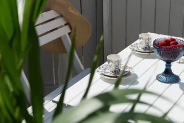 Kafébord Hillerstorp Åre Hvit 95 x 72 cm - Hvit - Hagemøbler & utemiljø - Balkong & terrasse - Balkongmøbler - Balkongbord