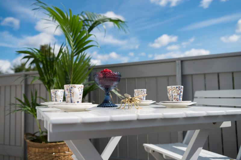 Kafébord Hillerstorp Åre Hvit 95 x 72 cm - Hvit - Hagemøbler & utemiljø - Balkong & terrasse - Balkongmøbler - Balkongbord