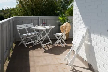 Kafébord Hillerstorp Åre Hvit 95 x 72 cm - Hvit - Hagemøbler & utemiljø - Balkong & terrasse - Balkongmøbler - Balkongbord