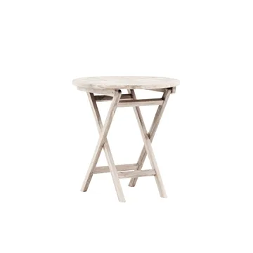 Kenya Cafébord 70 cm - Hvitlasert - Hagemøbler & utemiljø - Balkong & terrasse - Balkongmøbler - Balkongbord