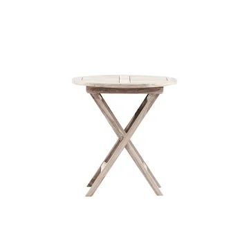 Kenya Cafébord 70 cm - Hvitlasert - Hagemøbler & utemiljø - Balkong & terrasse - Balkongmøbler - Balkongbord