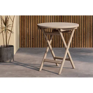 Kenya Cafébord 70 cm - Hvitlasert - Hagemøbler & utemiljø - Balkong & terrasse - Balkongmøbler - Balkongbord