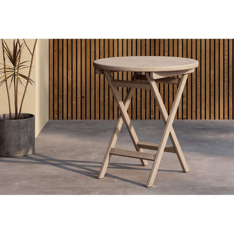 Kenya Cafébord 70 cm - Hvitlasert - Hagemøbler & utemiljø - Balkong & terrasse - Balkongmøbler - Balkongbord