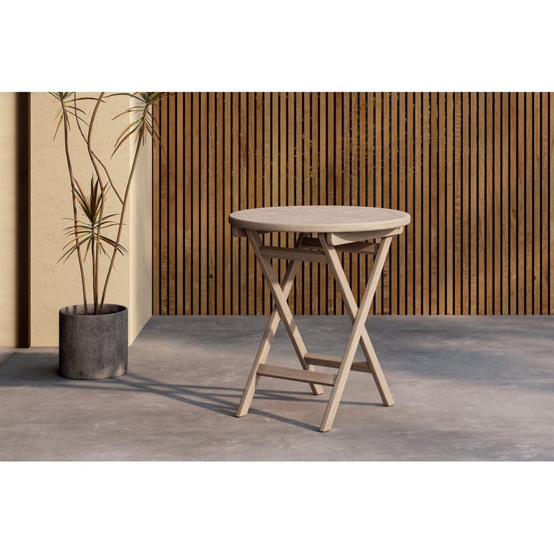 Kenya Cafébord 70 cm - Hvitlasert - Hagemøbler & utemiljø - Balkong & terrasse - Balkongmøbler - Balkongbord