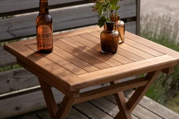 Kenya kafébord 70 cm utendørs - Mørk natur - Hagemøbler & utemiljø - Balkong & terrasse - Balkongmøbler - Balkongbord