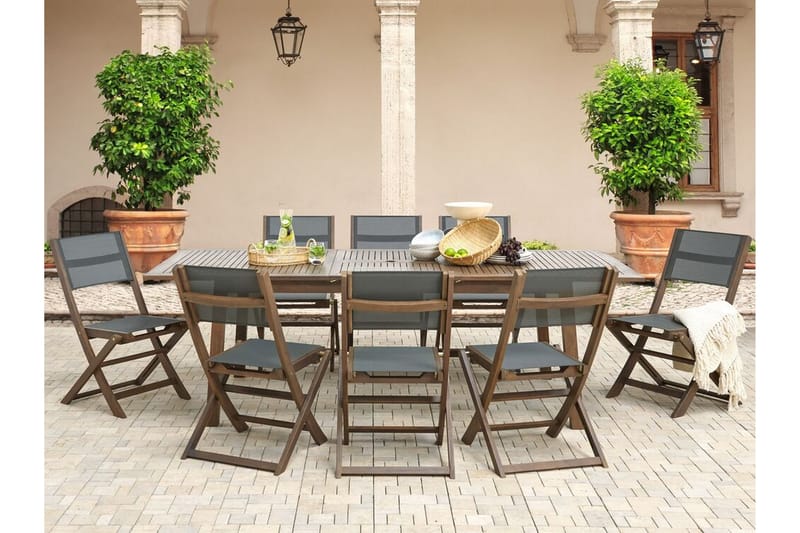 Klapstol Utendørs Kettelle 57x50x90 cm - Mørk Brun/Grå - Hagemøbler & utemiljø - Balkong & terrasse - Balkongmøbler - Balkongstoler