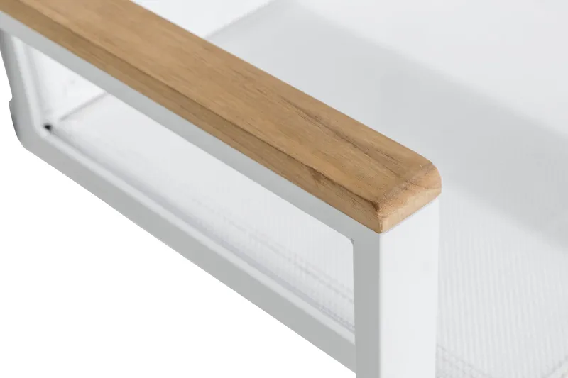 Las Vegas Stablebar Stol Utendørs - Hvit/Teak - Hagemøbler & utemiljø - Balkong & terrasse - Balkongmøbler - Balkongstoler