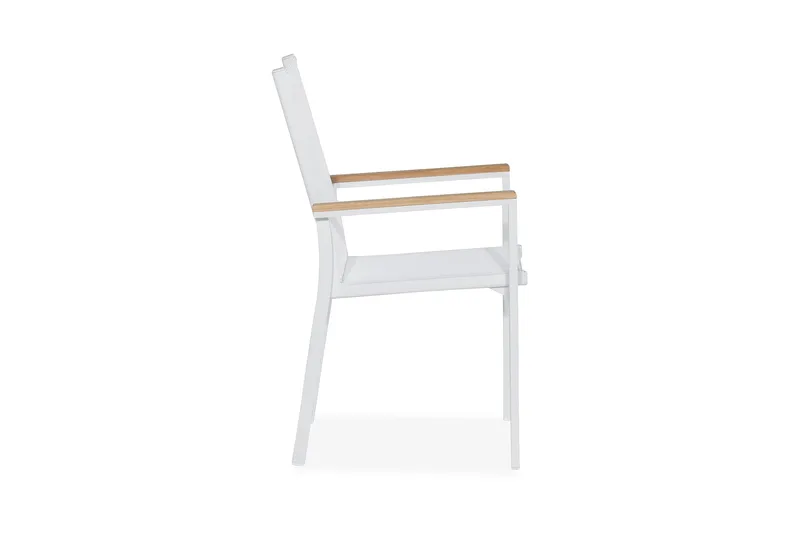 Las Vegas Stablebar Stol Utendørs - Hvit/Teak - Hagemøbler & utemiljø - Balkong & terrasse - Balkongmøbler - Balkongstoler
