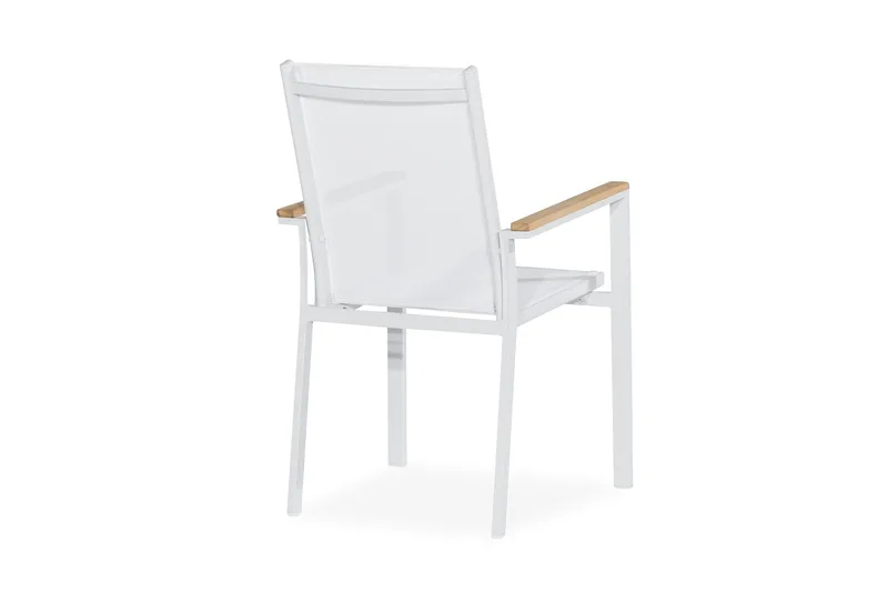 Las Vegas Stablebar Stol Utendørs - Hvit/Teak - Hagemøbler & utemiljø - Balkong & terrasse - Balkongmøbler - Balkongstoler