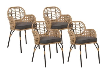 Leamington Lenestol - Natur/Beige/Grå/Sort - Hagemøbler & utemiljø - Balkong & terrasse - Balkongmøbler - Balkongstoler