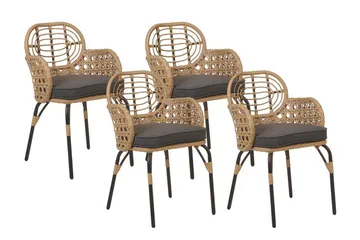 Leamington Lenestol - Natur/Beige/Grå/Sort - Hagemøbler & utemiljø - Balkong & terrasse - Balkongmøbler - Balkongstoler