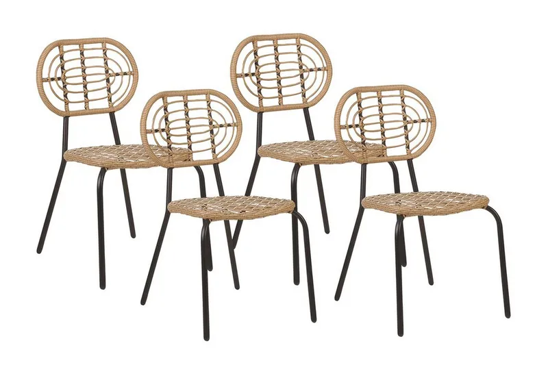 Leamington Spisestol Utendørs - Natur/Beige/Sort - Hagemøbler & utemiljø - Balkong & terrasse - Balkongmøbler - Balkongstoler