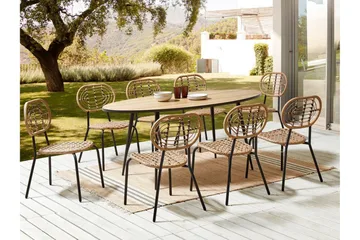 Leamington Spisestol Utendørs - Natur/Beige/Sort - Hagemøbler & utemiljø - Balkong & terrasse - Balkongmøbler - Balkongstoler