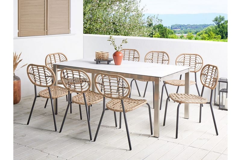 Leamington Spisestol Utendørs - Natur/Beige/Sort - Hagemøbler & utemiljø - Balkong & terrasse - Balkongmøbler - Balkongstoler