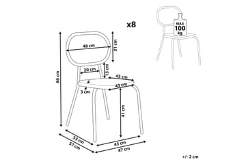 Leamington Spisestol Utendørs - Natur/Beige/Sort - Hagemøbler & utemiljø - Balkong & terrasse - Balkongmøbler - Balkongstoler