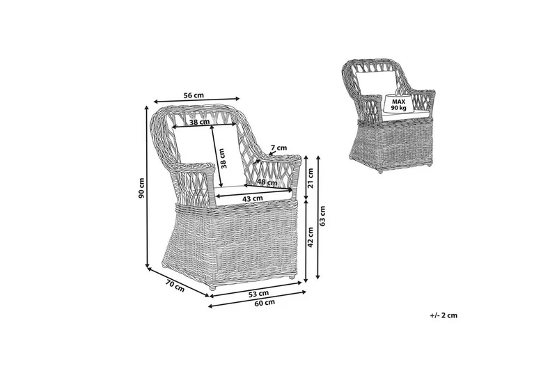Lenestol Maros - Hagemøbler & utemiljø - Balkong & terrasse - Balkongmøbler - Balkongstoler