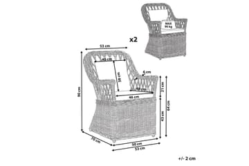 Lenestolsett for 2 Maros II - Hagemøbler & utemiljø - Balkong & terrasse - Balkongmøbler - Balkongstoler