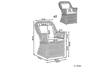 Lenestolsett for 2 Maros II - Hagemøbler & utemiljø - Balkong & terrasse - Balkongmøbler - Balkongstoler