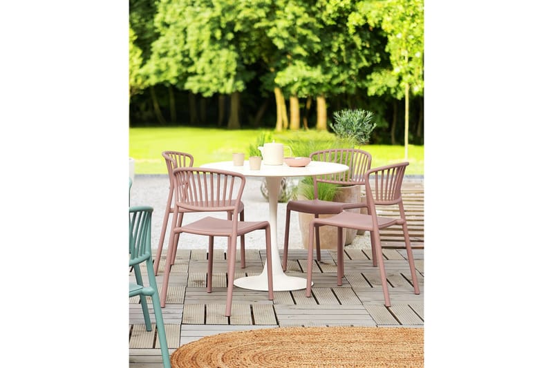 Leverano Spisestol Utendørs - Rosa - Hagemøbler & utemiljø - Balkong & terrasse - Balkongmøbler - Balkongstoler