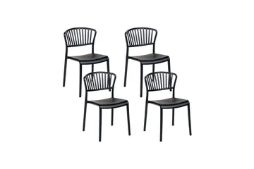 Leverano Spisestol Utendørs - Svart - Hagemøbler & utemiljø - Balkong & terrasse - Balkongmøbler - Balkongstoler