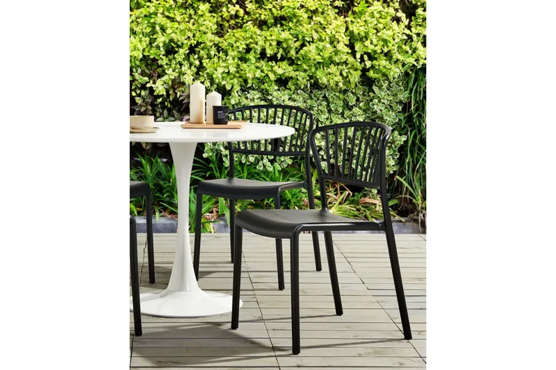 Leverano Spisestol Utendørs - Svart - Hagemøbler & utemiljø - Balkong & terrasse - Balkongmøbler - Balkongstoler