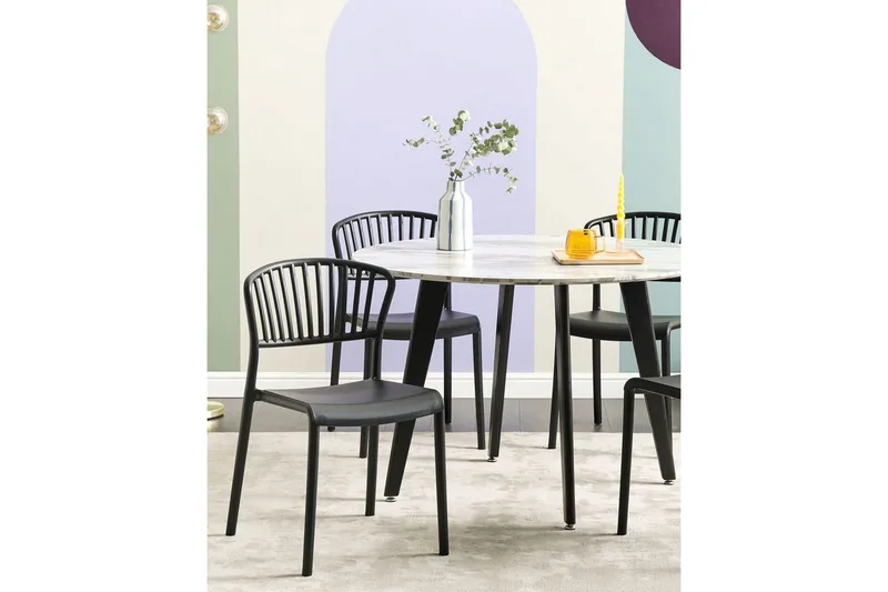 Leverano Spisestol Utendørs - Svart - Hagemøbler & utemiljø - Balkong & terrasse - Balkongmøbler - Balkongstoler