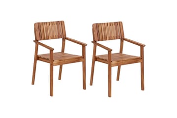 Matstol Beliani Agello set om 2 Light wood - Hagemøbler & utemiljø - Balkong & terrasse - Balkongmøbler - Balkongstoler