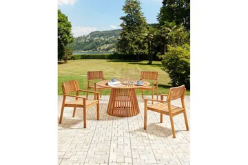 Matstol Beliani Agello set om 4 Light wood - Hagemøbler & utemiljø - Balkong & terrasse - Balkongmøbler - Balkongstoler