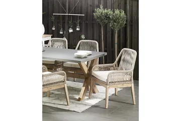 Matstol Beliani Olbia set om 2 Cream white - Hagemøbler & utemiljø - Balkong & terrasse - Balkongmøbler - Balkongstoler