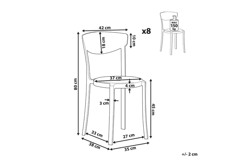 Matstol Utendørs Maple Creek - Mørk Grå - Hagemøbler & utemiljø - Balkong & terrasse - Balkongmøbler - Balkongstoler