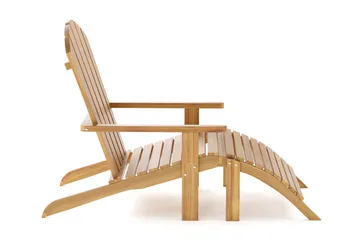 Menorca Armstol – Solstol i tre Utendørs - Teak / Natur - Hagemøbler & utemiljø - Balkong & terrasse - Balkongmøbler - Balkongstoler