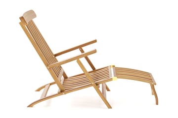 Menorca Sammenleggbar Armstol – Solstol i tre Utendørs - Teak / Natur - Hagemøbler & utemiljø - Balkong & terrasse - Balkongmøbler - Balkongstoler