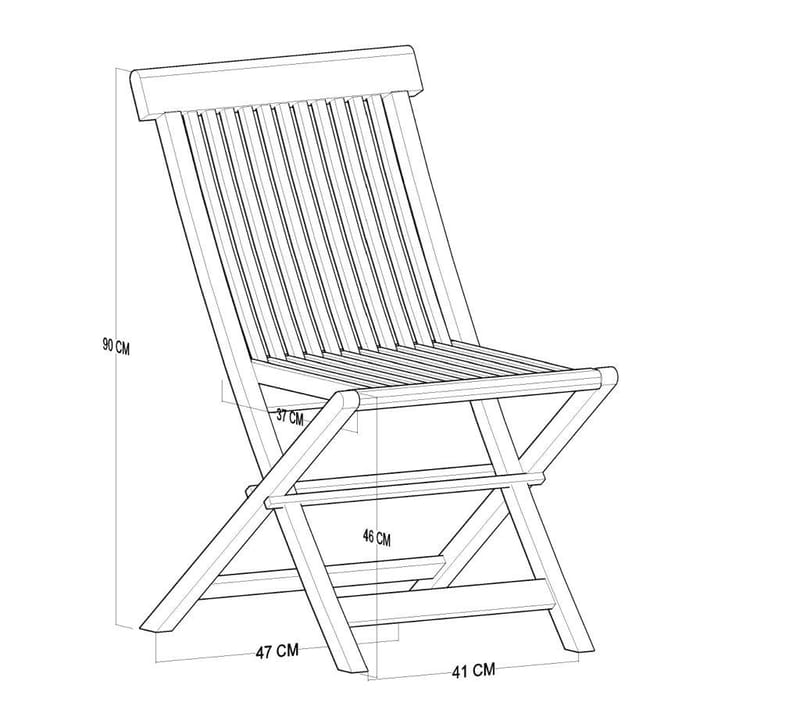 Milano Sammenleggbar stol 2-pakning - Tre - Hagemøbler & utemiljø - Balkong & terrasse - Balkongmøbler - Balkongstoler