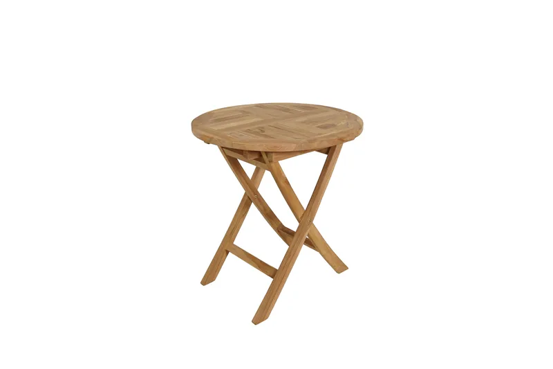 Milano Sammenleggbart bord Ø70 cm, Naturlig Farget Teak
