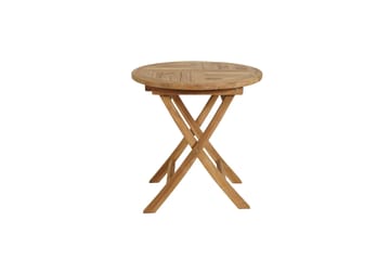 Milano Sammenleggbart bord Ø70 cm - Naturlig Farget Teak - Hagemøbler & utemiljø - Balkong & terrasse - Balkongmøbler - Balkongbord