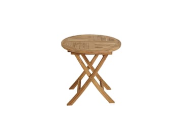 Milano Sammenleggbart bord Ø70 cm - Naturlig Farget Teak - Hagemøbler & utemiljø - Balkong & terrasse - Balkongmøbler - Balkongbord