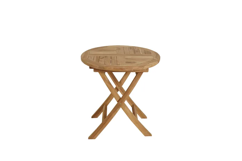 Milano Sammenleggbart bord Ø70 cm - Naturlig Farget Teak - Hagemøbler & utemiljø - Balkong & terrasse - Balkongmøbler - Balkongbord
