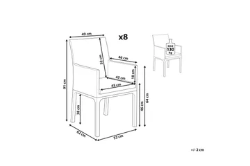 Monteroni Lenestol - Grå/Hvit - Hagemøbler & utemiljø - Balkong & terrasse - Balkongmøbler - Balkongstoler