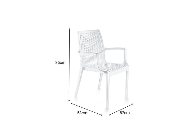 Omber Armstol Utomhus - Hvit - Hagemøbler & utemiljø - Balkong & terrasse - Balkongmøbler - Balkongstoler