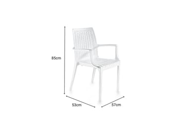 Omber Armstol Utomhus - Hvit - Hagemøbler & utemiljø - Balkong & terrasse - Balkongmøbler - Balkongstoler