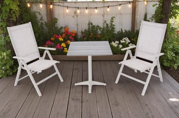 Palermo Bistrobord 70×70 cm - Grå/Beige - Hagemøbler & utemiljø - Balkong & terrasse - Balkongmøbler - Balkongbord