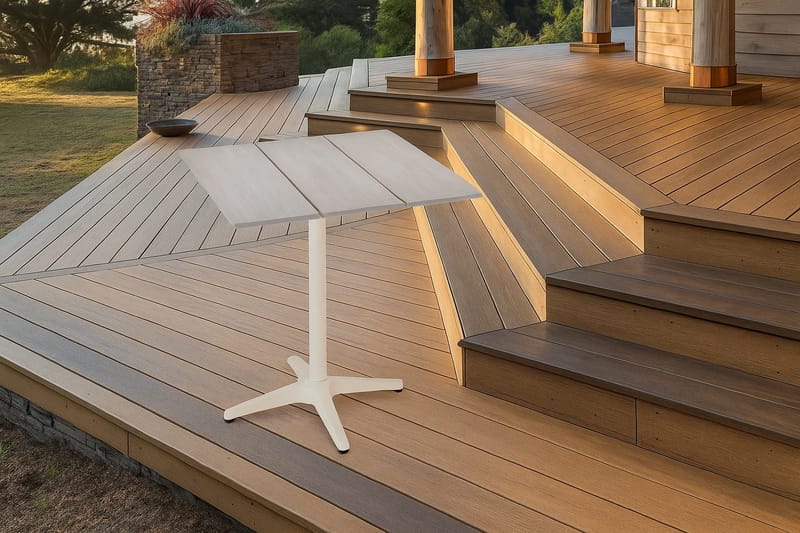 Palermo Bistrobord 70×70 cm - Grå/Beige - Hagemøbler & utemiljø - Balkong & terrasse - Balkongmøbler - Balkongbord