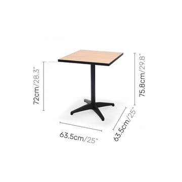 Panama Utebord Bistro 64 cm - Tre/Svart - Hagemøbler & utemiljø - Balkong & terrasse - Balkongmøbler - Balkongbord