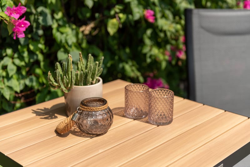 Panama Utebord Bistro 64 cm - Tre/Svart - Hagemøbler & utemiljø - Balkong & terrasse - Balkongmøbler - Balkongbord